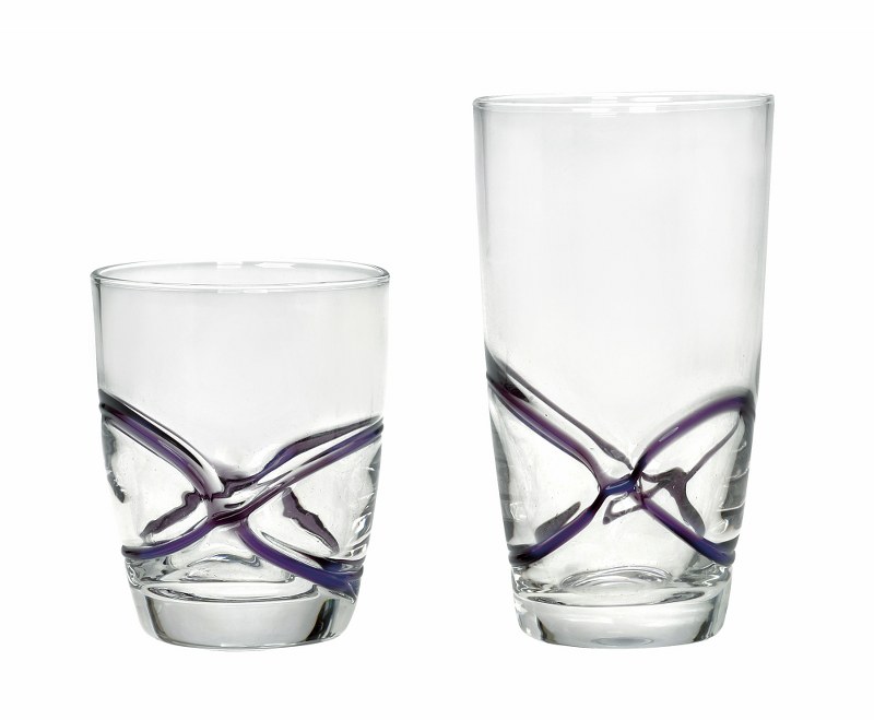 Σετ Ποτήρια Νερού 6τμχ Γυάλινα X-treme Amethyst 455ml CRYSPO TRIO 52.982.50 (Υλικό: Γυαλί, Χρώμα: Μωβ, Μέγεθος: Σωλήνας) - CRYSPO TRIO - 52.982.50